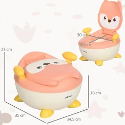 Homcom - Orinal de aprendizaje zorro