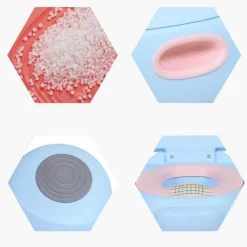 Homcom - Orinal Infantil Hipopótamo Azul* Baño Y Accesorios·Orinales Y Reductores