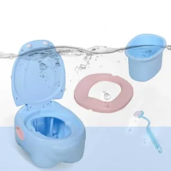 Homcom - Orinal Infantil Hipopótamo Azul* Baño Y Accesorios·Orinales Y Reductores