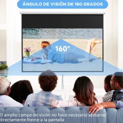 Homcom - Pantalla de proyección 100'' Blanco