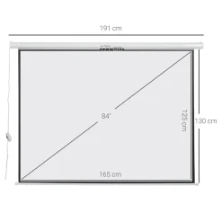 Homcom - Pantalla de proyección motorizada 84'' con mando* Electrónicos