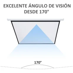 Homcom - Pantalla de proyección motorizada 100''con mando