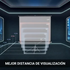 Homcom - Pantalla de proyección 100'' con soporte Blanco* Electrónicos