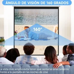 Homcom - Pantalla de proyección 99'' Blanco