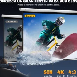 Homcom - Pantalla de proyección 84'' Blanco