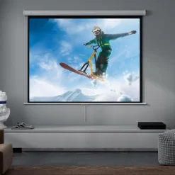 Homcom - Pantalla de proyección 84'' Blanco