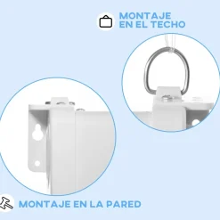 Homcom - Pantalla de proyección 80'' Blanco