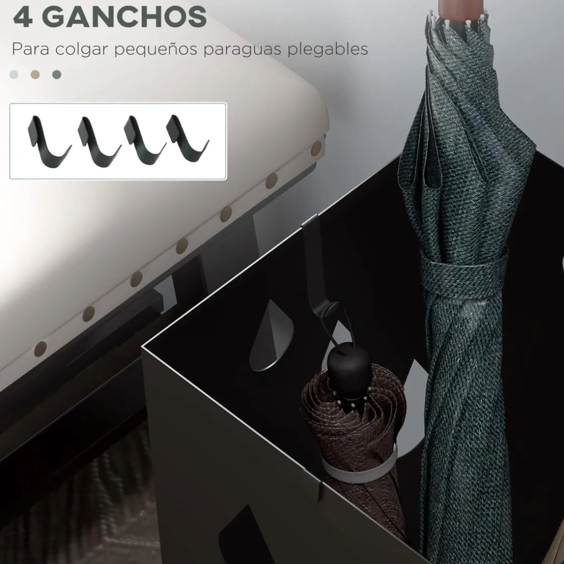 Homcom - Paragüero Negro