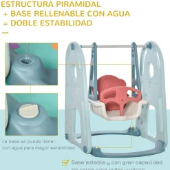 Homcom - Parque infantil de actividades 3 en 1