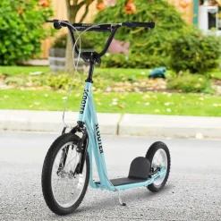 Homcom - Patinete Ajustable Para Niños Azul