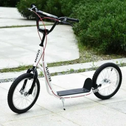 Homcom - Patinete Ajustable Para Niños Blanco* Patines Y Monopatines