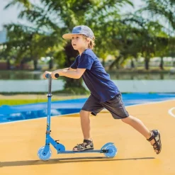 Homcom - Patinete azul con luces y música* Patines Y Monopatines