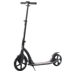 Homcom - Patinete plegable aluminio negro