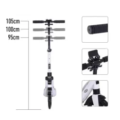 Homcom - Patinete Plegable de Aluminio