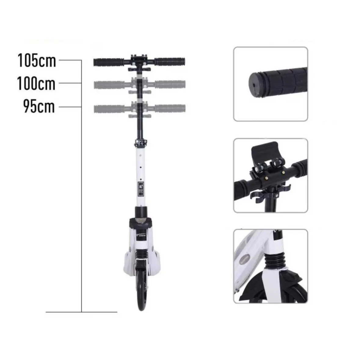 Homcom - Patinete Plegable de Aluminio