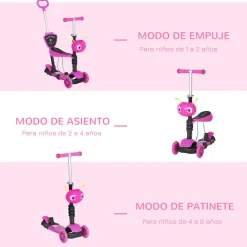 Homcom - Patinete scooter con asiento ajustable* Patines Y Monopatines