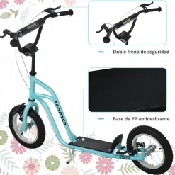 Homcom - Patinete Scooter regulable Azul