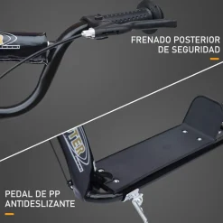 Homcom - Patinete Scooter Ajustable 2 ruedas Negro