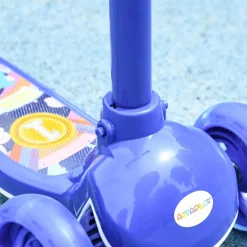 AIYAPLAY Homcom - Patinete Tri-scooter Azul con luces