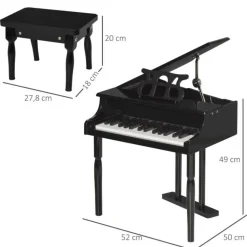 Homcom - Piano de Cola Electrónico 30 Teclas