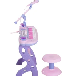 Homcom - Piano Infantil 37 Teclas Rosa