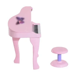 Homcom - Piano Infantil Electrónico Rosa
