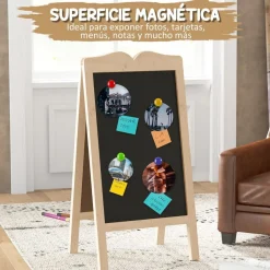 VINSETTO Homcom - Pizarra caballete doble con tizas y plantillas* Steam|Arte Y Manualidades