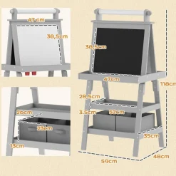 AIYAPLAY Homcom - Pizarra doble cara con caballete
