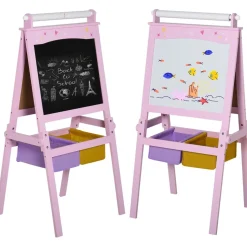 Homcom - Pizarra infantil 3 en 1 con caballete* Steam|Arte Y Manualidades