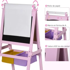 Homcom - Pizarra infantil 3 en 1 con caballete* Steam|Arte Y Manualidades