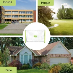 Homcom - Portería de fútbol 186x62x123 cm Blanco* Deportes