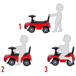 Homcom - Quad Correpasillos sin Pedales Rojo