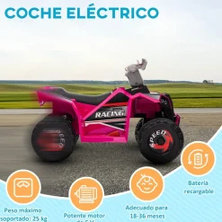 Homcom - Quad eléctrico batería 6 V* Vehículos De Batería O A Pedales