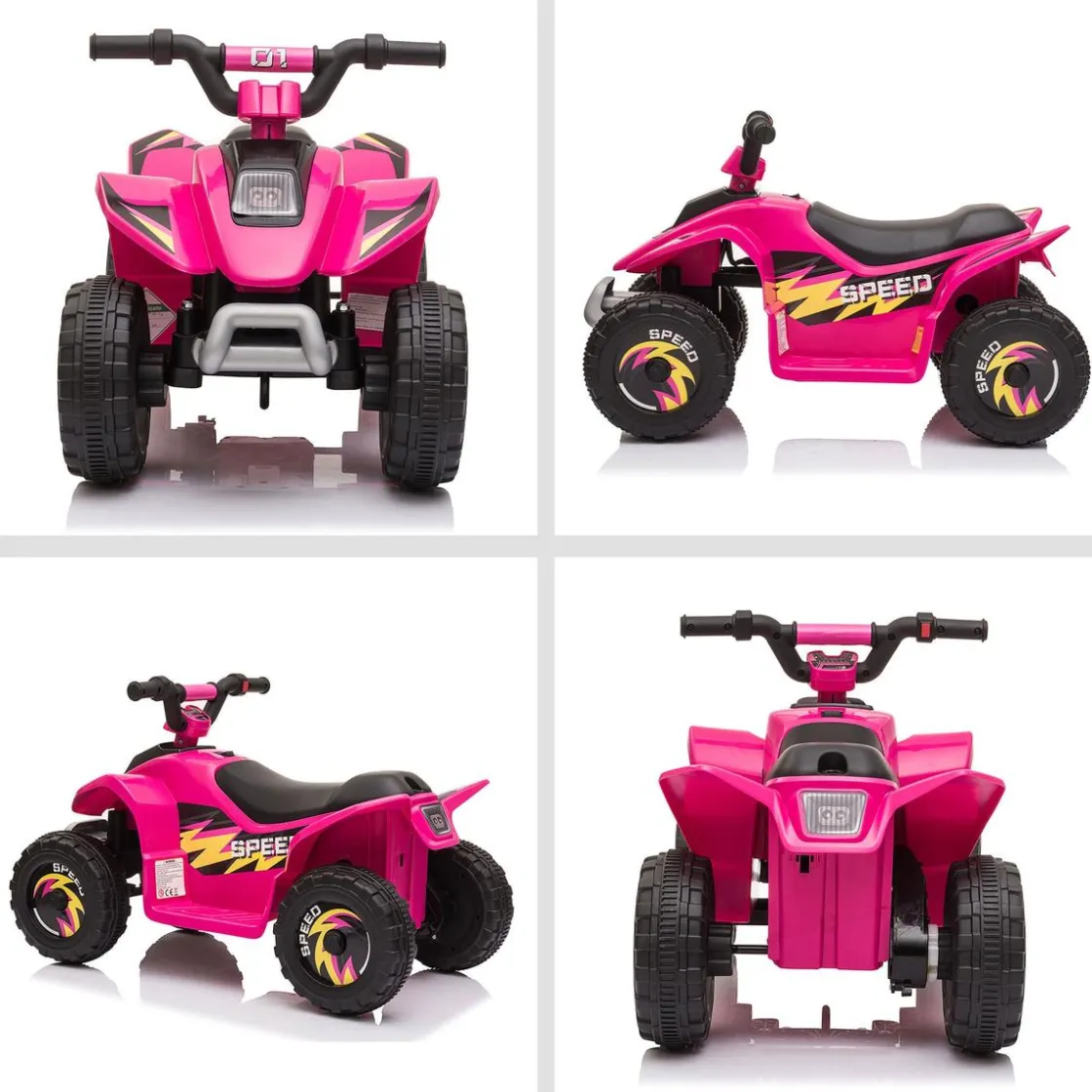 Homcom - Quad Eléctrico Batería 6V Rosa* Vehículos De Batería O A Pedales