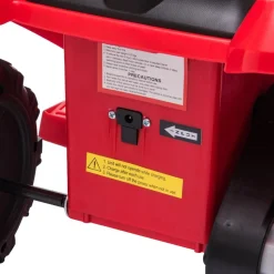 Homcom - Quad eléctrico con faros LED rojo