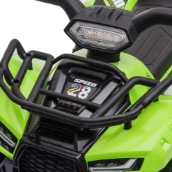 Homcom - Quad eléctrico con faros LED verde
