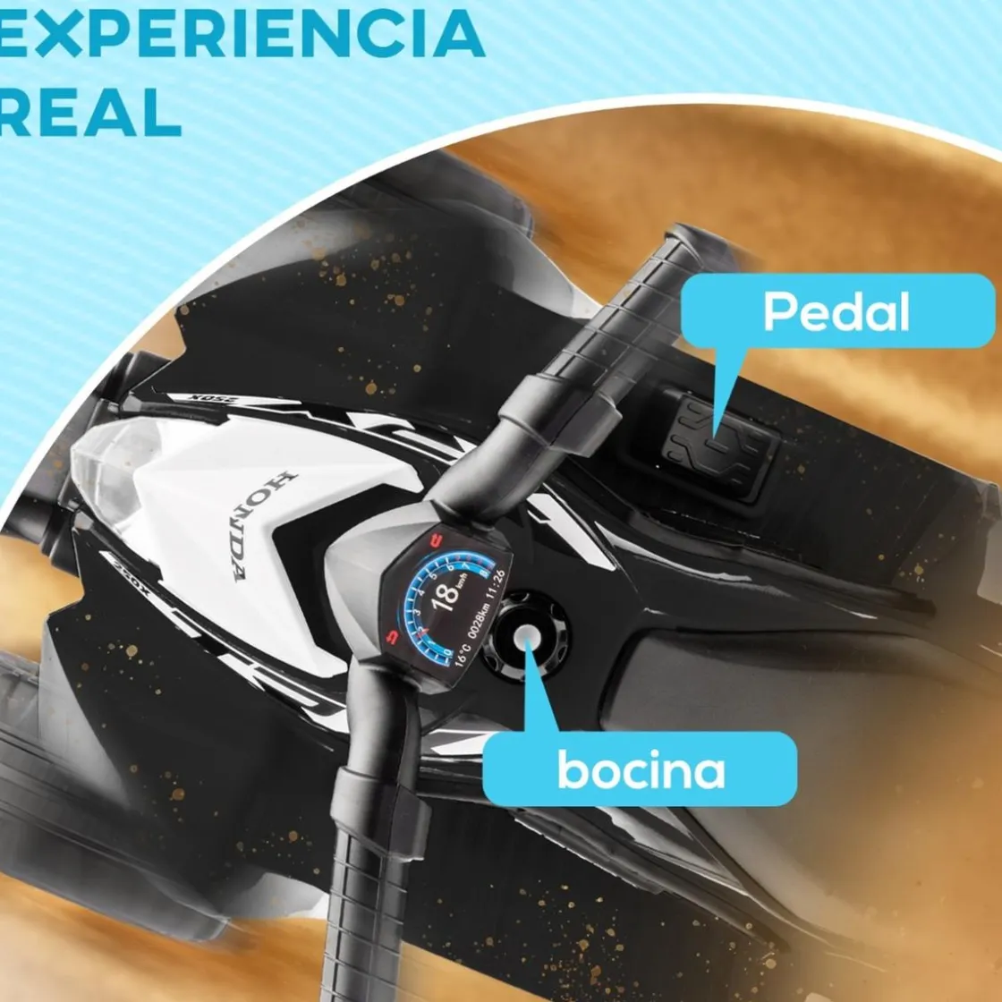 AIYAPLAY Homcom - Quad eléctrico Honda Negro