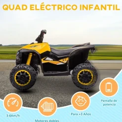 Homcom - Quad eléctrico infantil con música* Vehículos De Batería O A Pedales