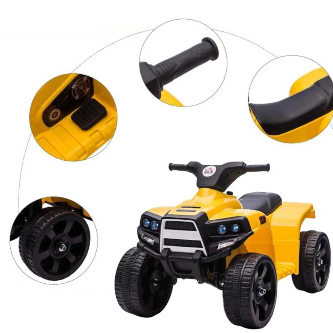 Homcom - Quad Eléctrico para Niños* Vehículos De Batería O A Pedales
