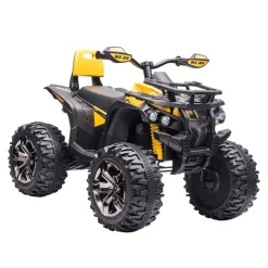 Homcom - Quad eléctrico 12V amarillo