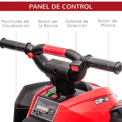 Homcom - Quad eléctrico 12V rojo* Vehículos De Batería O A Pedales
