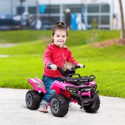 Homcom - Quad eléctrico 6V rosa* Vehículos De Batería O A Pedales