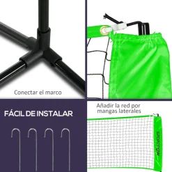 SPORTNOW Homcom - Red con soportes y accesorios* Deportes