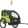 Homcom - Remolque para bicicleta Verde* Bicicletas|Portabebés Y Bici·Bicicleta Y Accesorios