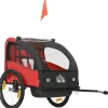 Homcom - Remolque para bicicleta Rojo