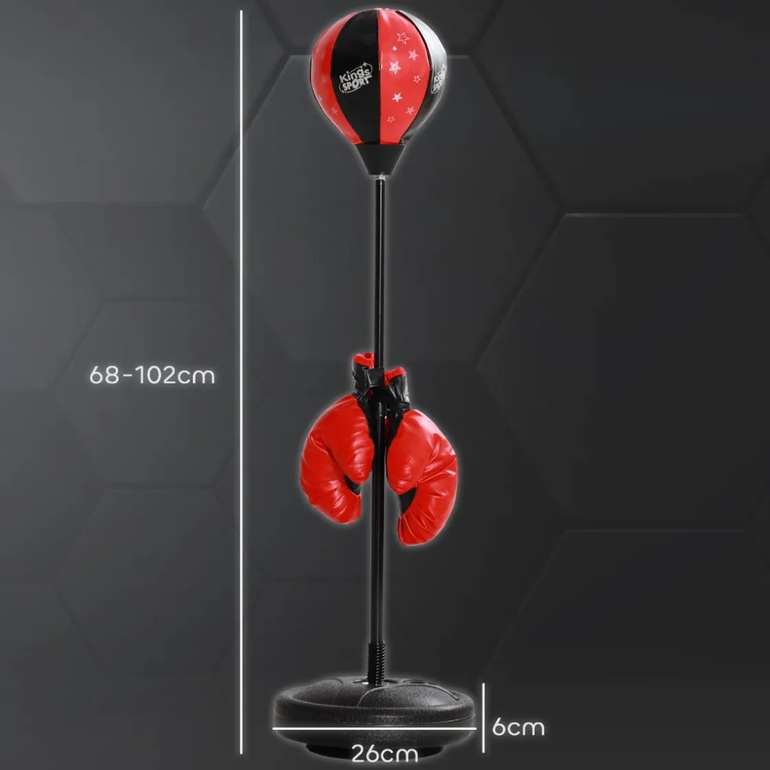 AIYAPLAY Homcom - Saco de boxeo infantil de pie 102 cm