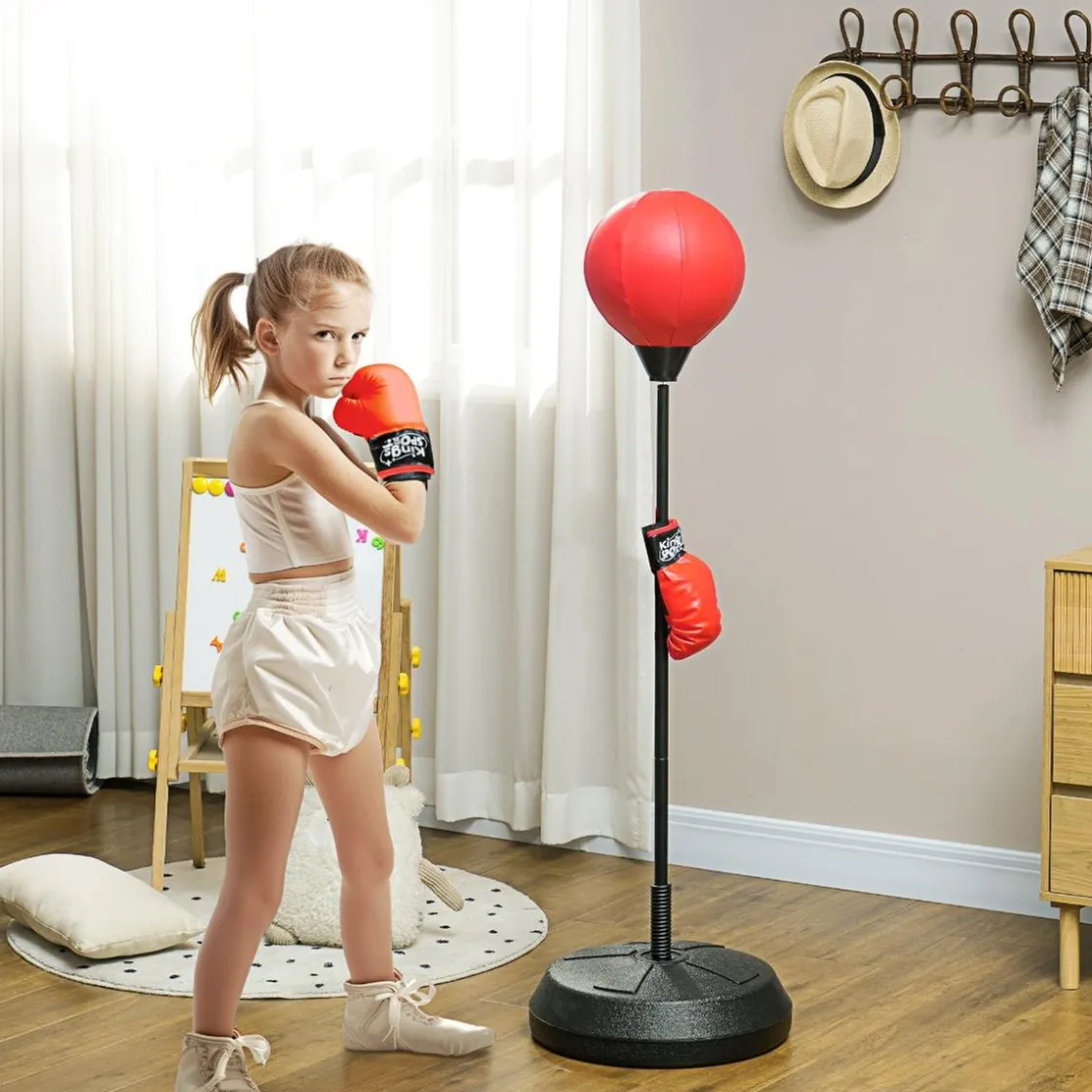 AIYAPLAY Homcom - Saco de boxeo infantil de pie 147 cm
