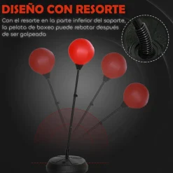 AIYAPLAY Homcom - Saco de boxeo infantil de pie 147 cm