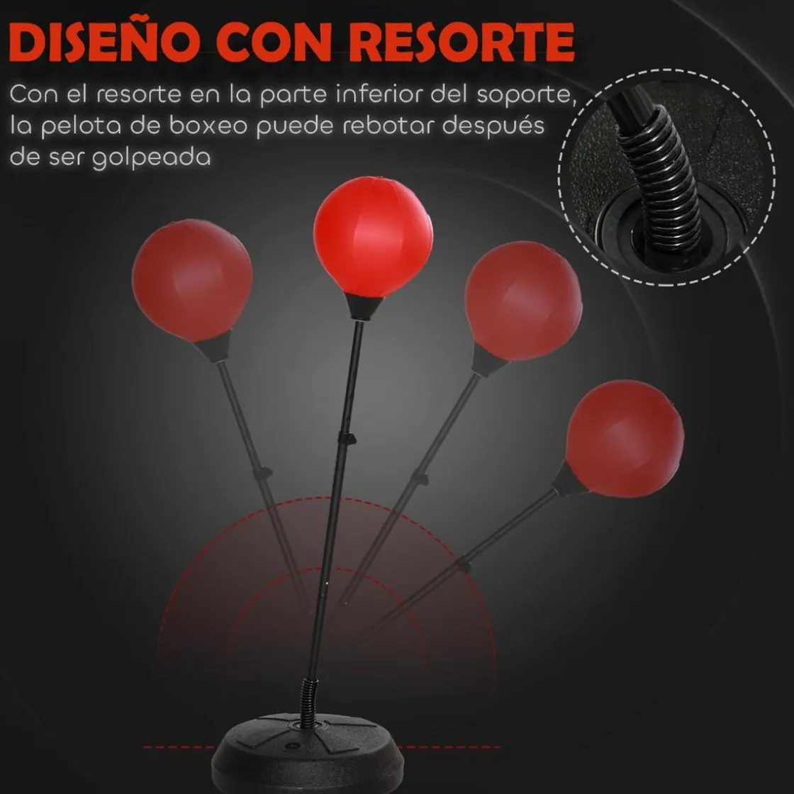 AIYAPLAY Homcom - Saco de boxeo infantil de pie 147 cm