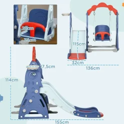 AIYAPLAY Homcom - Set juegos interior infantil 3 en 1